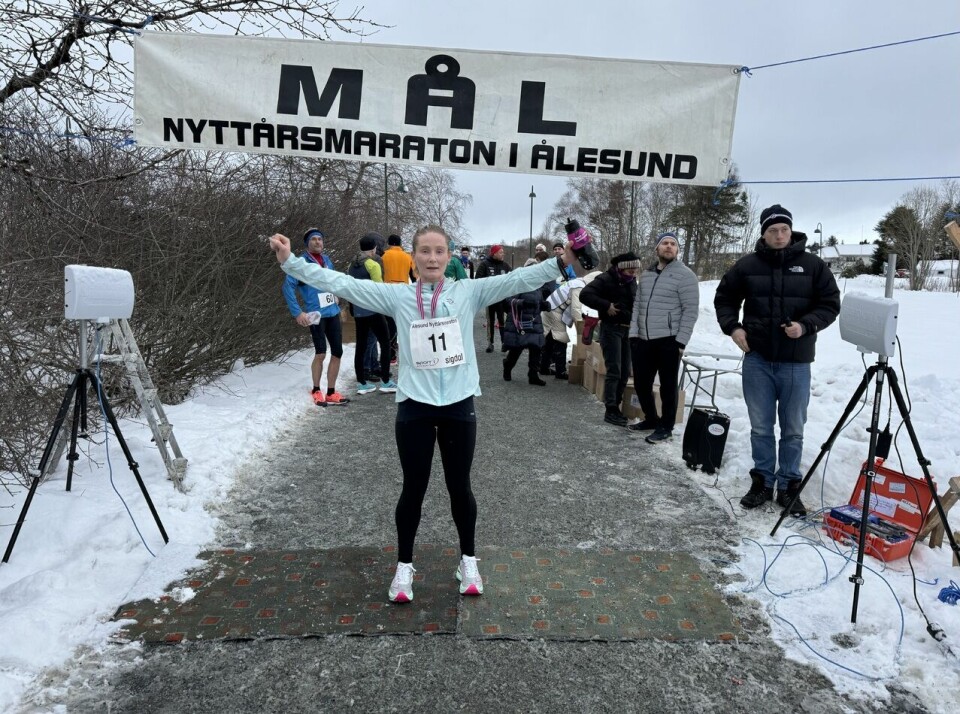 151 løpere fullførte Nyttårsmaraton på vanskelig føre Halv_Malin_Berge