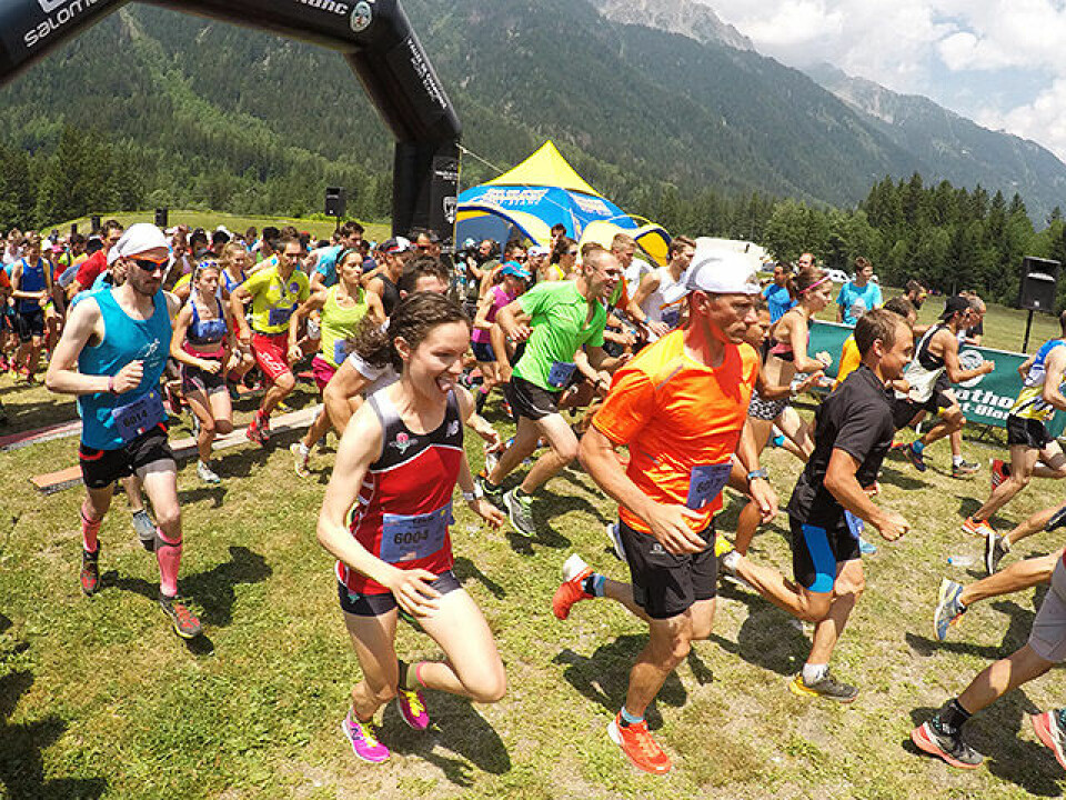 Norsk 3. plass på 10 km og klasseseier på 23 km i Mont Blanc Marathon start-damevinner_G0049996.jpg