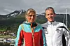 Anita Håkenstad Evertsen og Erling Hisdal vant motbakkeløpet Saudehornet Rett Opp i Ørsta på Sunnmøre. Foto: Martin Hauge-Nilsen