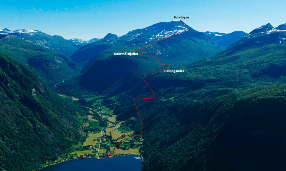 Løypekart for 1851 opp ned Norddal og 805 opp ned Daurmålsfjellet. Løypekart for 1851 opp ned Norddal og 805 opp ned Daurmålsfjellet.