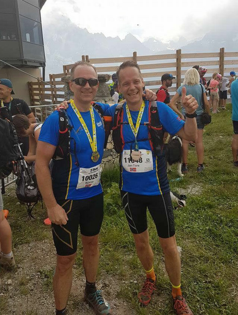 Norsk 3. plass på 10 km og klasseseier på 23 km i Mont Blanc Marathon Jan-Tore_Gjervik_og_Bjarne_Ludvigsen.jpg