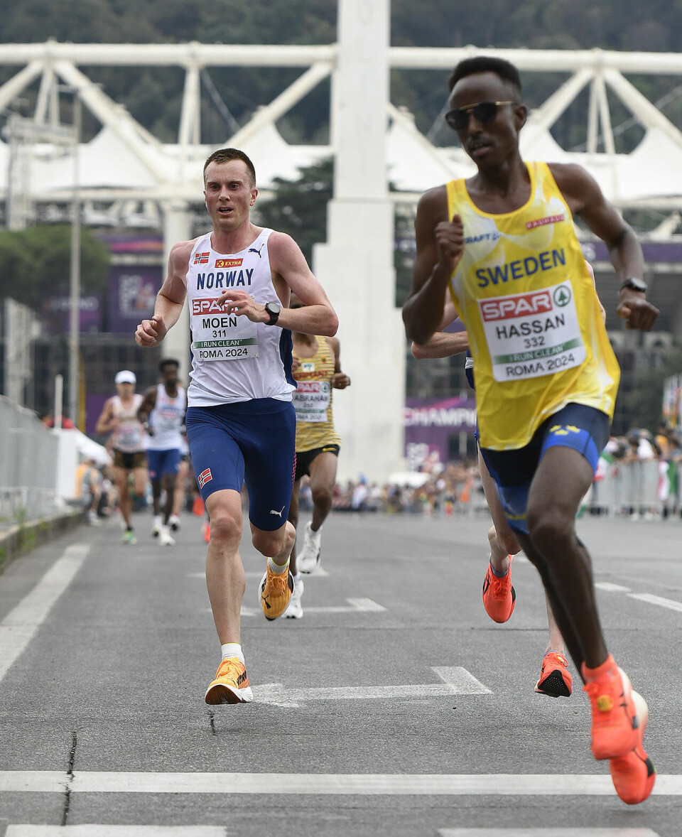 Italiensk dobbel på halvmaraton i EM, Sondre Nordstad Moen på en 12. plass sondre-og-hassan_50D5063.jpg