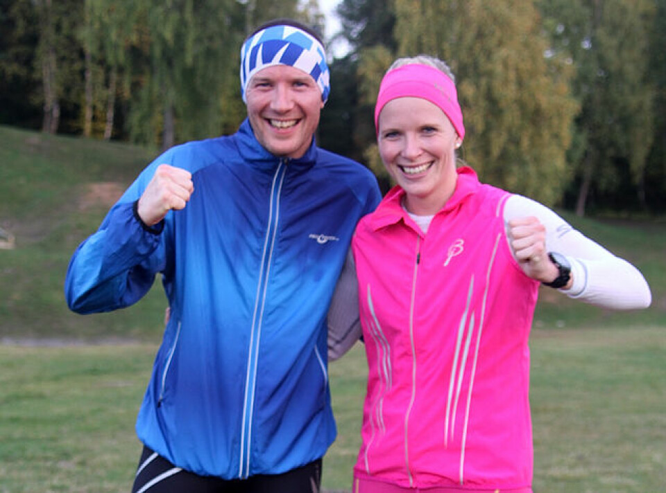 Gå-joggen 2015 vel i mål på Greveløkka Henning_og_Ida.jpg