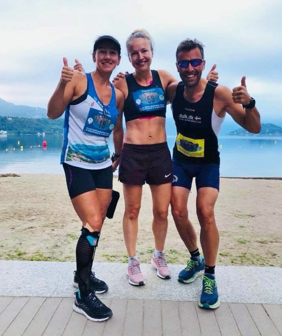 Therese Falk med verdens raskeste 10 maraton på 10 dager Titina_Bakken_Therese_Falk_Svein-Erik_Bakke.jpg