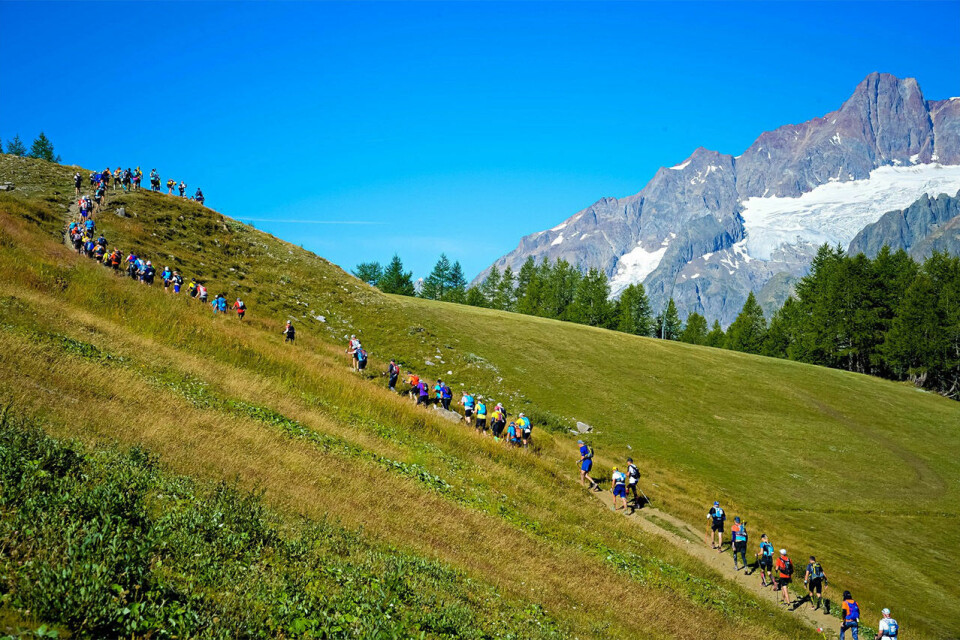 TDS-feltet snor seg oppover en av de mange motbakkene på den 123 km lange ferden. (Foto: arrangøren) TDS-feltet snor seg oppover en av de mange motbakkene på den 123 km lange ferden. (Foto: arrangøren)