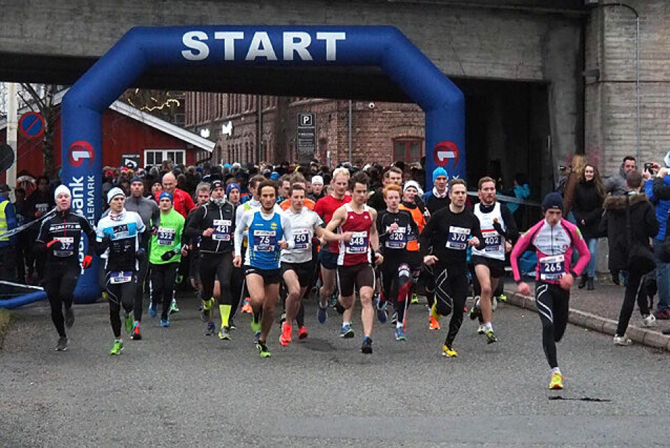 Startfeltet på løpet i 2015 (arrangørfoto). Startfeltet på løpet i 2015 (arrangørfoto).