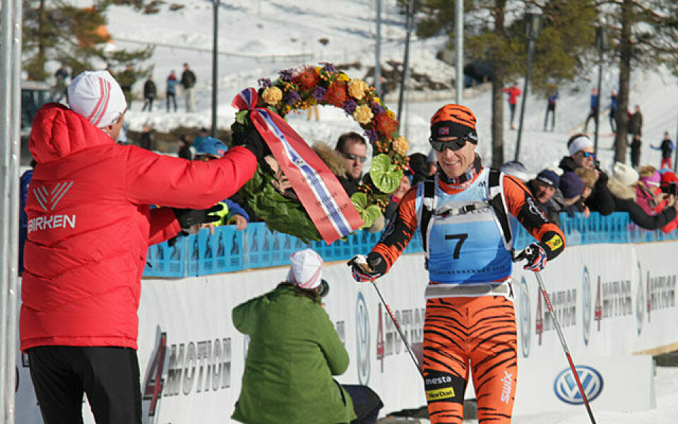Petter Eliassen inn til seier og løyperekord. Petter Eliassen inn til seier og løyperekord.