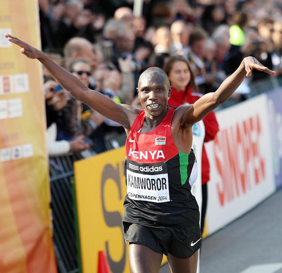 Mange gode norske tider i VM i halvmaraton i København Geoffrey_Kipsang_Kamworor_i_maal_A20G3436.jpg