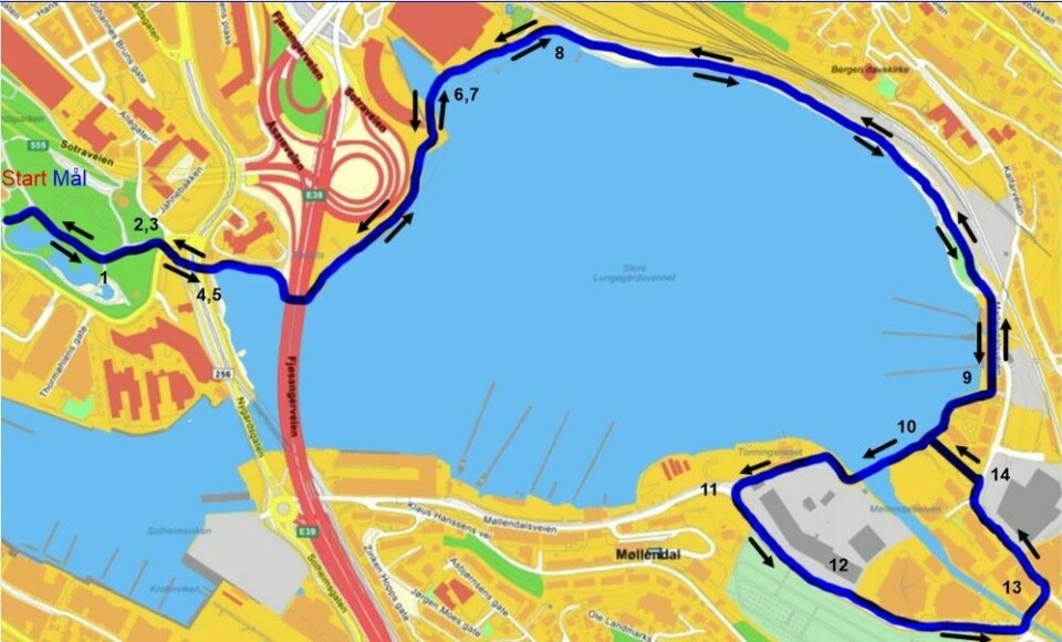 Bykarusellen blir perseløp - løypen kontrollmålt av Kondis L¢ypekart Bykarusellens persel¢p.jpg