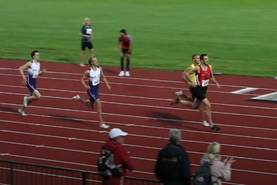 Trygve Feidje Mjelde vant 800 meter i spurtduell mot Luca Thompson Spurt_800m.jpg