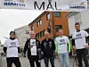 Arrangørenstaben under den første utgave av Sunnhordland Maraton var strålende fornøyd. (f.v. Asle Skulstad, Runar Øvrebø, Reidar Nesse, Nils Hetleflåt og Mats Tonning.)