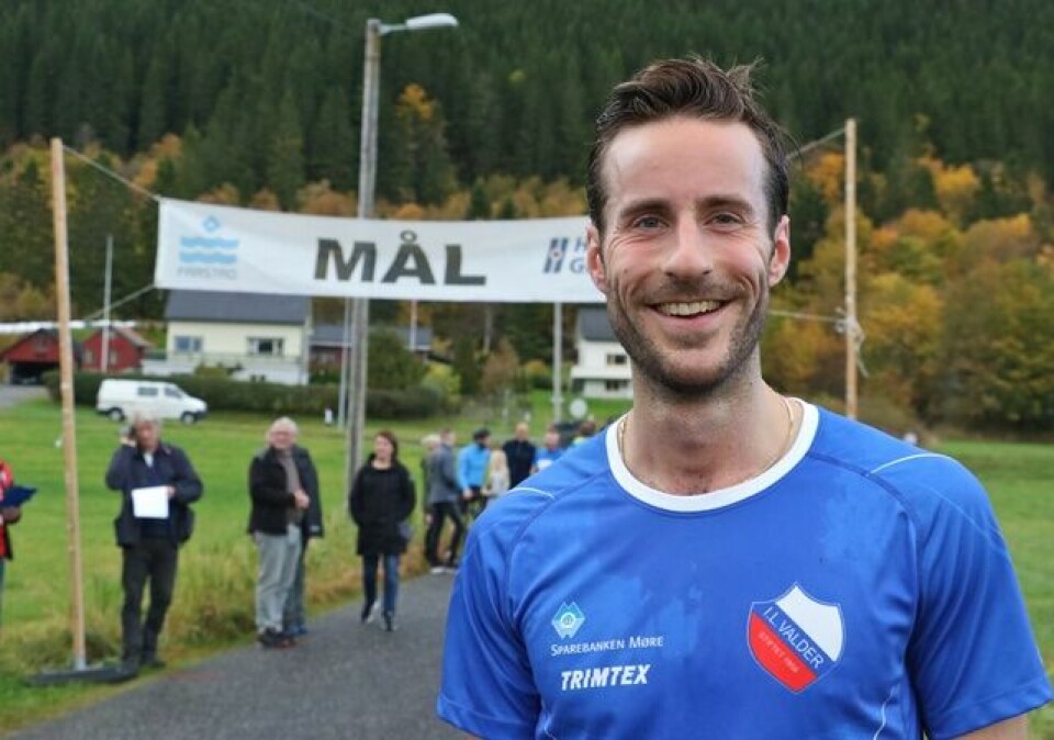 Marcus Megrund, Valder IL med grunn til å smile etter et godt løp. Foto: Martin Hauge-Nilsen Marcus Megrund, Valder IL med grunn til å smile etter et godt løp. Foto: Martin Hauge-Nilsen