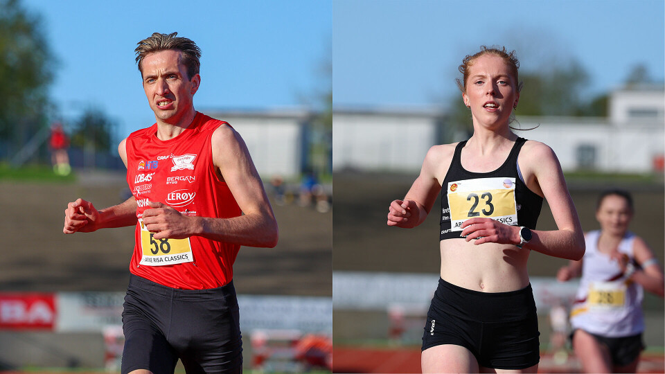 Trygve Feidje Mjelde og Andrea Nygård Vie var de beste på 3000 meter, som var hovedøvelsen i Arne Risa Classic. (Alle foto: Arne Dag Myking) Trygve Feidje Mjelde og Andrea Nygård Vie