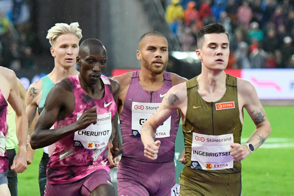 Får vi en ny og jevn duell mellom Timothy Cheruiyot og Jakob Ingebrigtsen, slik som her på Bislett? (Foto: Bjørn Johannessen) Får vi en ny og jevn duell mellom Timothy Cheruiyot og Jakob Ingebrigtsen, slik som her på Bislett? (Foto: Bjørn Johannessen)