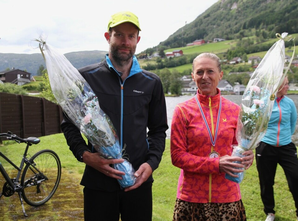 Rekorddeltaking i Jølster Maraton Pallen_maratonvinnerne