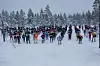 Fra starten på fjorårets Trysil-Knut-renn som pga. snømangel måtte flyttes til Flishøgda. (Foto: Jens Petter Larsen)