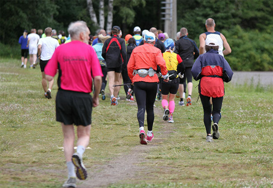 Løyperekord i Nordmarka Skogsmaraton start9.jpg