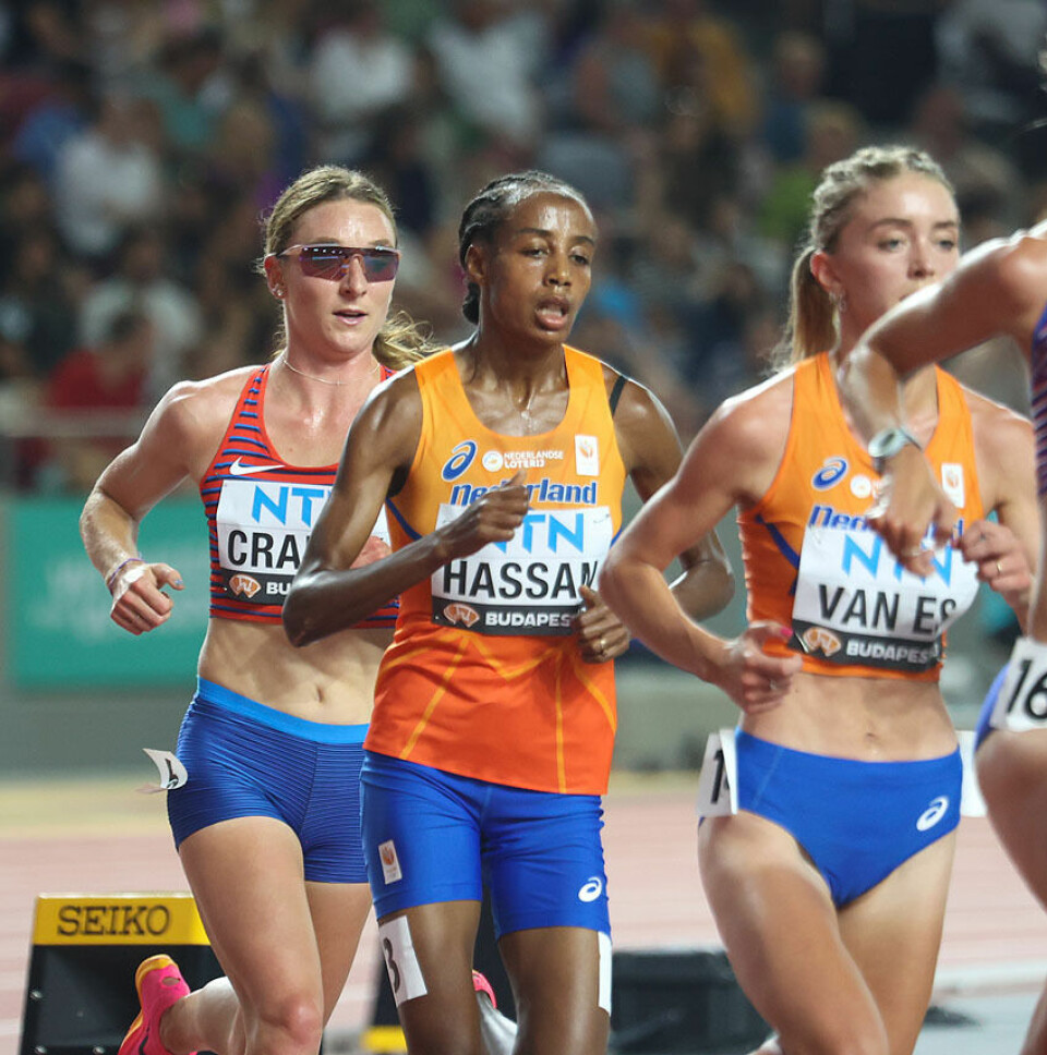 Etiopisk trippel da Sifan Hassan deisa i bakken på oppløpet på 10000 m i VM Sifan Hassan.jpg