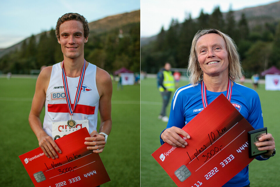 Karl Fremstad og Elise Orten kunne motta pengepremier etter seier i Arnaløpet. (Alle foto: Arne Dag Myking) Karl Fremstad og Elise Orten kunne motta pengepremier etter seier i Arnaløpet. (Alle foto: Arne Dag Myking)