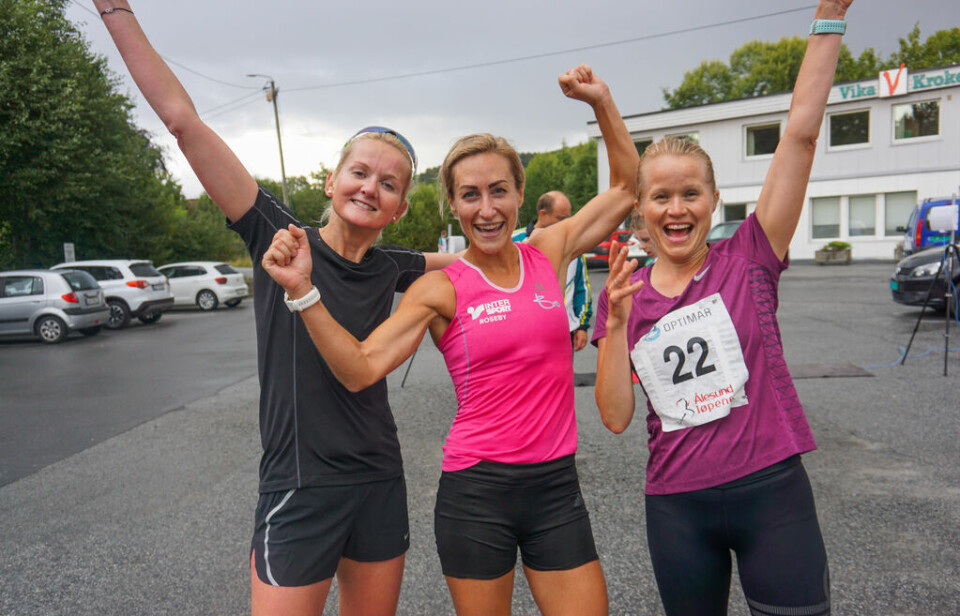 Helene Herje Ellingsen satte løyperekord i Ålesund Sommerkarusell 13_pall_10km_damer.jpg