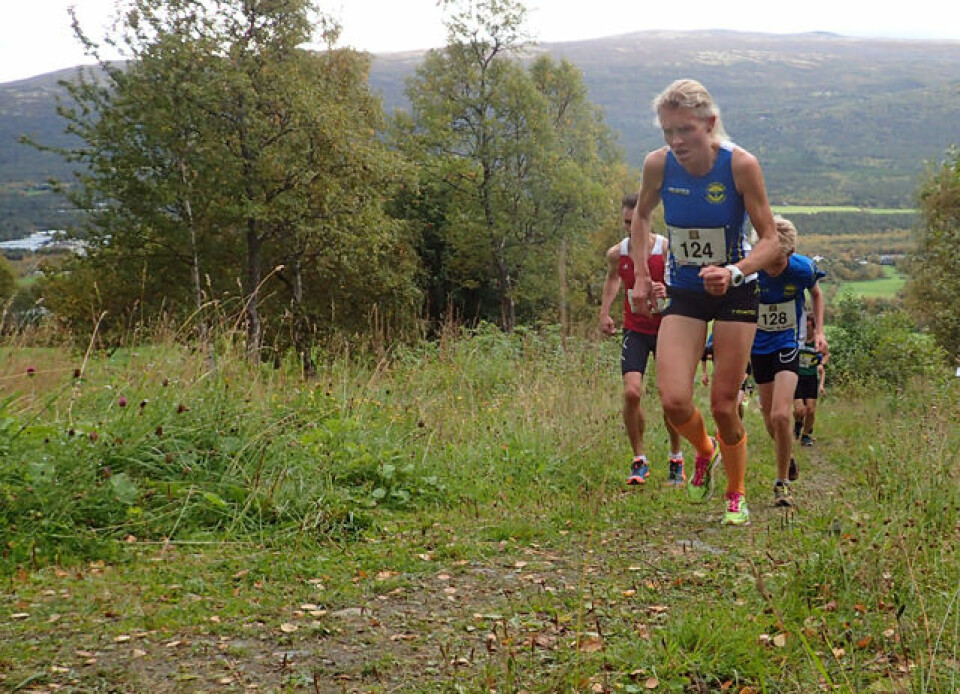 Vant: Anne Nevin ble beste kvinne opp til toppen av Hovden på tida 42.52. Foto: Marianne Røhme Vant: Anne Nevin ble beste kvinne opp til toppen av Hovden på tida 42.52. Foto: Marianne Røhme