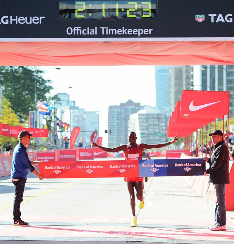34 norske løp Chicago Marathon - Kiplagat og Kirui vant Abel_Kirui_Chicago_Marathon_2016_foto_arr.jpg