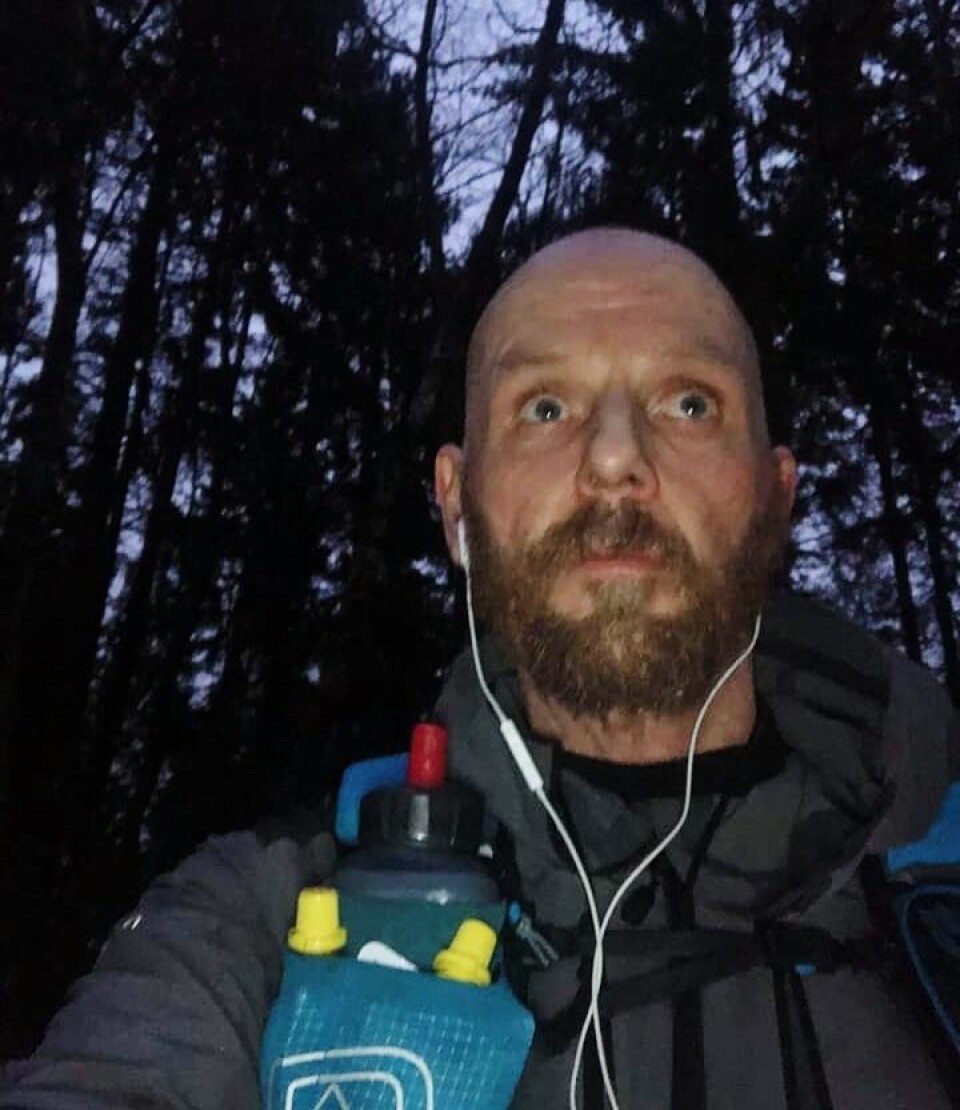 Leif Abrahamsen løp det 260 km lange Legends Trail som trening før Barklay Marathons. (Arrangørfoto) Leif Abrahamsen løp det 260 km lange Legends Trail som trening før Barklay Marathons. (Arrangørfoto)