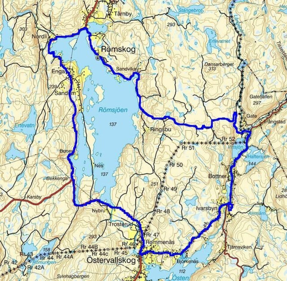 En solskinnshistorie med løyperekorder på Rømskog unionsmarathon_kart_640x625.jpg
