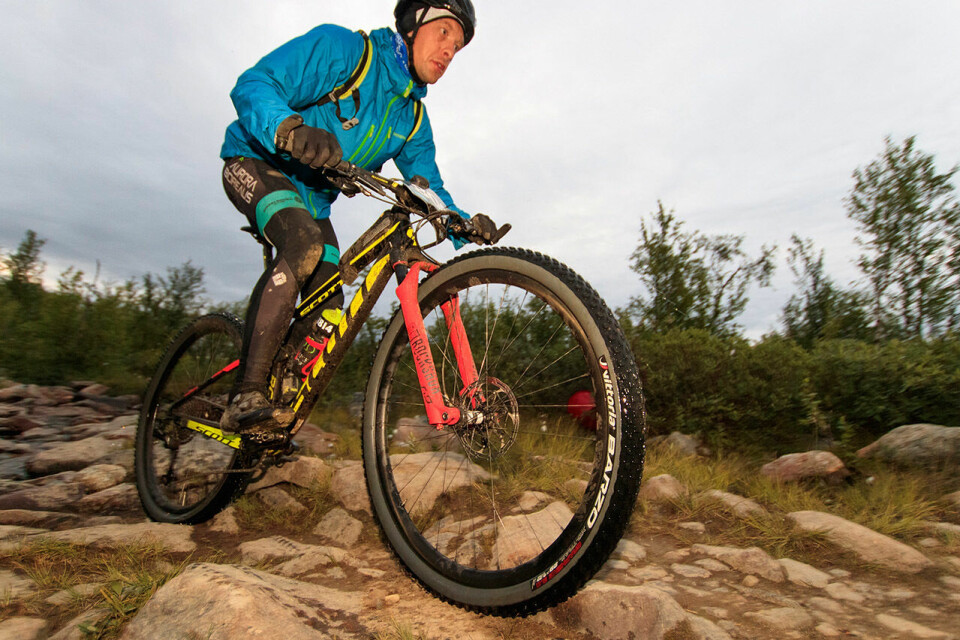 Ingen klarte å henge med Martin Støvern i det 700 km lange terrengsykkelrittet på Finnmarksvidda. (Foto: Jon Vidar Bull) Ingen klarte å henge med Martin Støvern i det 700 km lange terrengsykkelrittet på Finnmarksvidda. (Foto: Jon Vidar Bull)