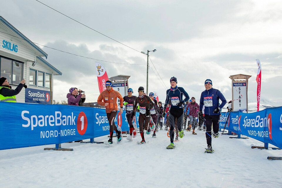 Katalansk dominans i det første trugeløpet i Tromsø, Artic Snowshoe Race Starten_ASSR_2019_1280.jpg
