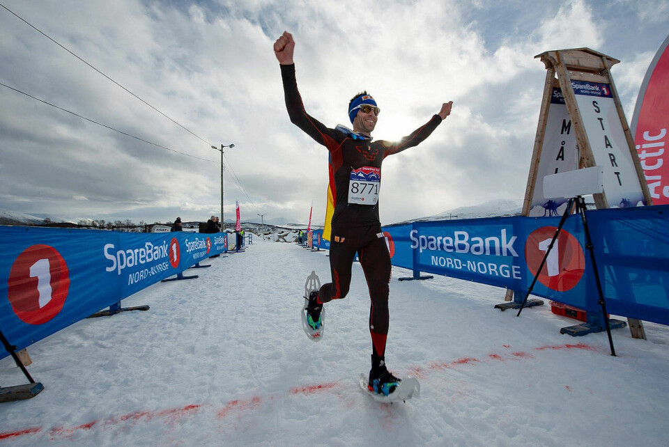 Katalansk dominans i det første trugeløpet i Tromsø, Artic Snowshoe Race Eduardo_Hermandze_Vinner_1280.jpg
