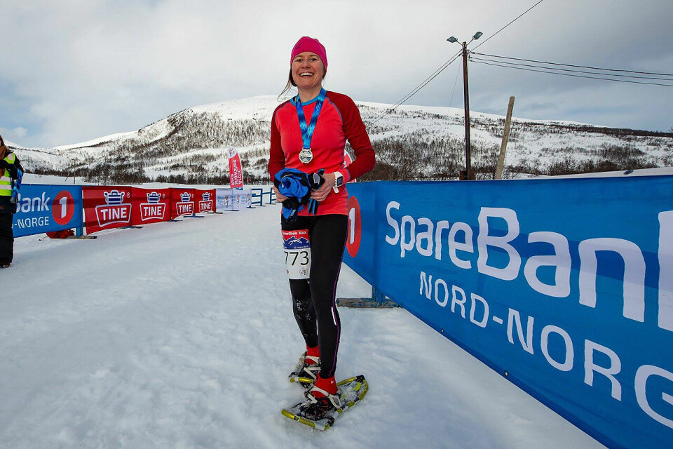 Katalansk dominans i det første trugeløpet i Tromsø, Artic Snowshoe Race EliAnita_etter_maalgang_1280.jpg