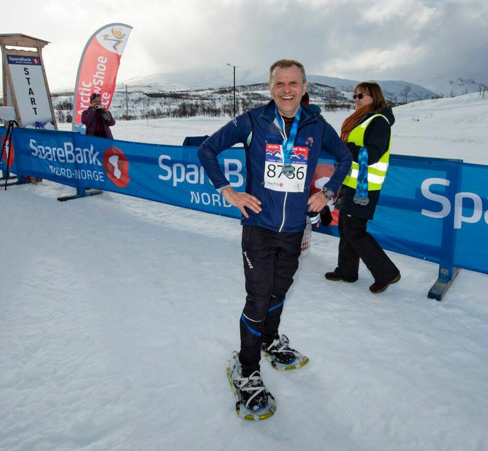 Katalansk dominans i det første trugeløpet i Tromsø, Artic Snowshoe Race Nils_I_Haetta.jpg