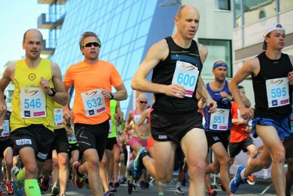 Hett under Elveløpet hvor Øystein Mørk doblet Start_10Km.JPG