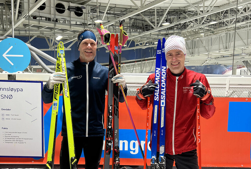 Vinterens konkurranseski: Kenneth Harlem (til venstre) og Espen Olsen har for Kondis testet mange av vinterens konkurranseski – både for klassisk og skøyting. (Foto: Bjørn Ivar Ekberg) Vinterens konkurranseski: Kenneth Harlem (til venstre) og Espen Olsen har for Kondis testet mange av vinterens konkurranseski – både for klassisk og skøyting. (Foto: Bjørn Ivar Ekberg)