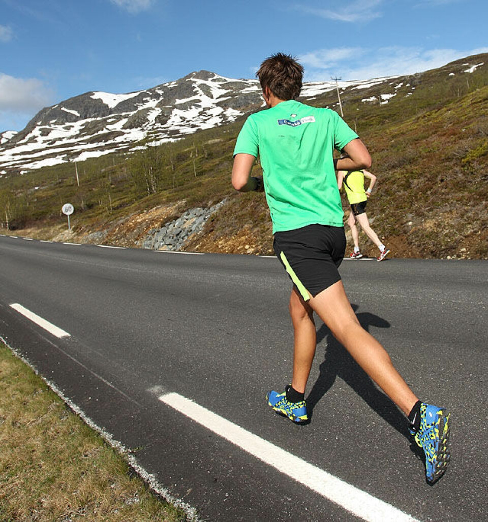 Fjellmaraton fra start til mål med 98 solskinnsbilder! Bakfra_etter_Bessheim_vis_A20G4503.jpg
