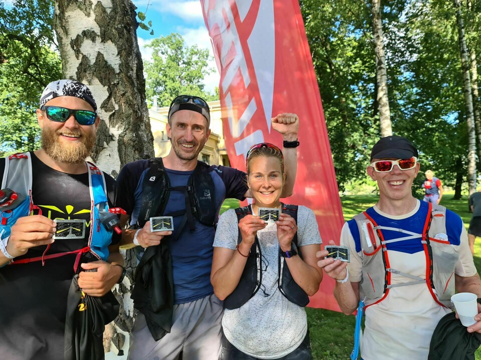53 av 64 løpere fullførte Oslofjorden Rundt, Simen Holvik og Mari Mauland vant 100 miles John_Aslak_Bø_Peter_Jensen_Henriette_Brynthe_Tom_Johannessen.jpg