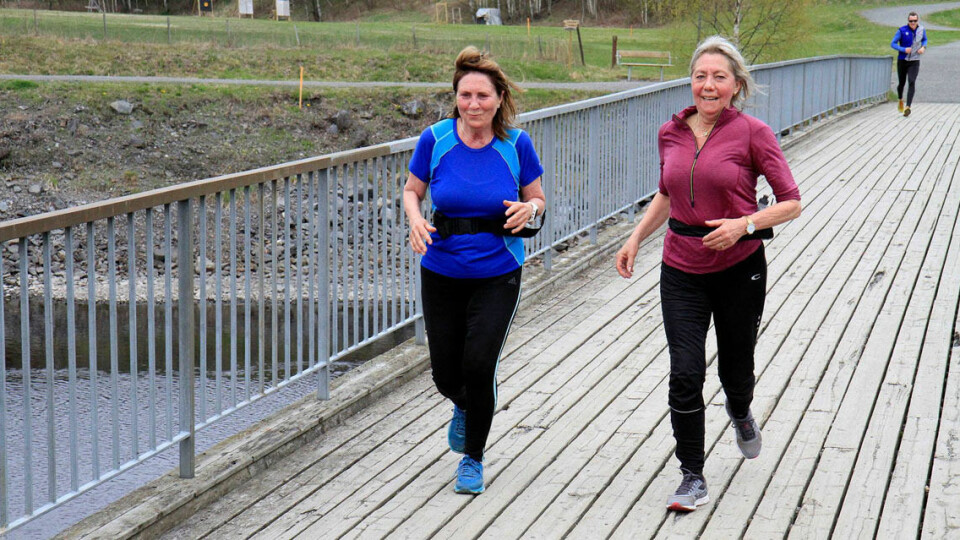 Knallstart for det virtuelle Strandtorgetløpet på Lillehammer 07 Evy Koppervik og Aina Killingmo.jpg