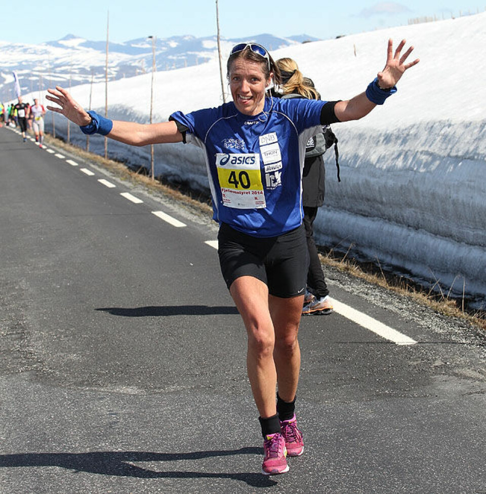 Fjellmaraton fra start til mål med 98 solskinnsbilder! Guro_Skjeggerud_halvveis_A20G5447.jpg
