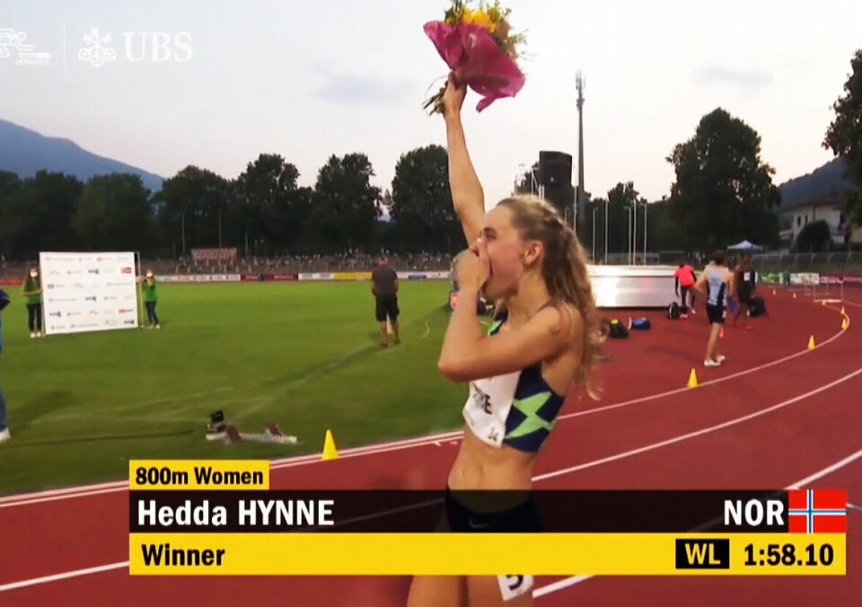 Hedda Hynne med årsbeste i verden, norsk og nordisk rekord på 800 m Hedda_Hynne_faksimile.jpg