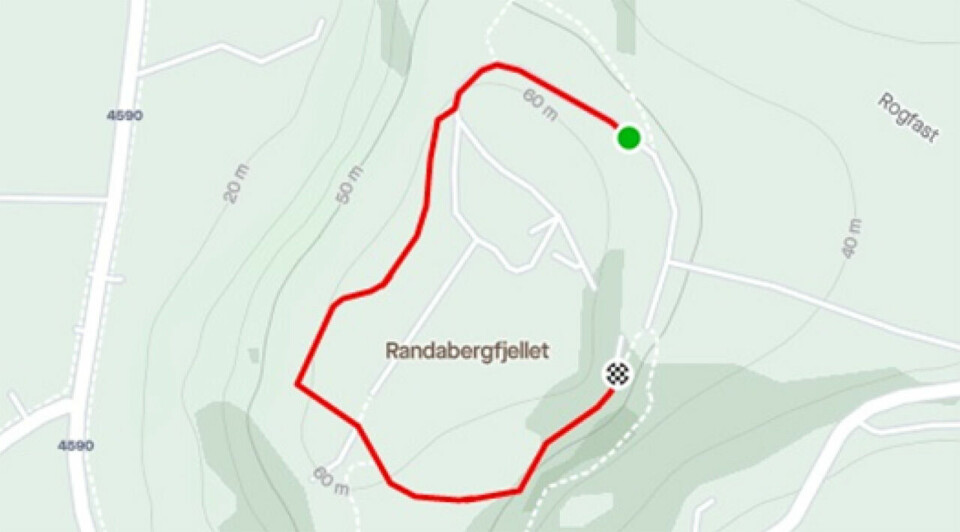 Randabergfjellet Opp arrangeres for første gang 20. juni RandabergfjelletRundt-loypekart-barn.jpg