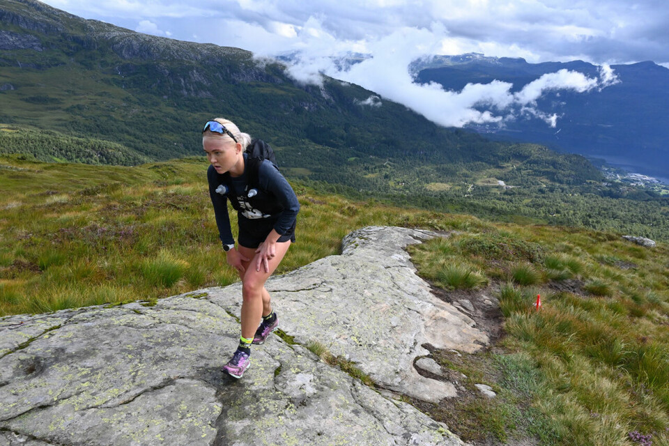 Nora Markhus var raskest av kvinnene opp Hovlandsnuten. (Foto: Helene Fjellheim Midthun) Nora Markhus var raskest av kvinnene opp Hovlandsnuten. (Foto: Helene Fjellheim Midthun)