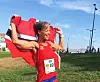 Nina Wavik Ytterstad sørga for norsk gull på halvmaraton i veteran-VM. (Foto: Mariann Wavik Auvi)