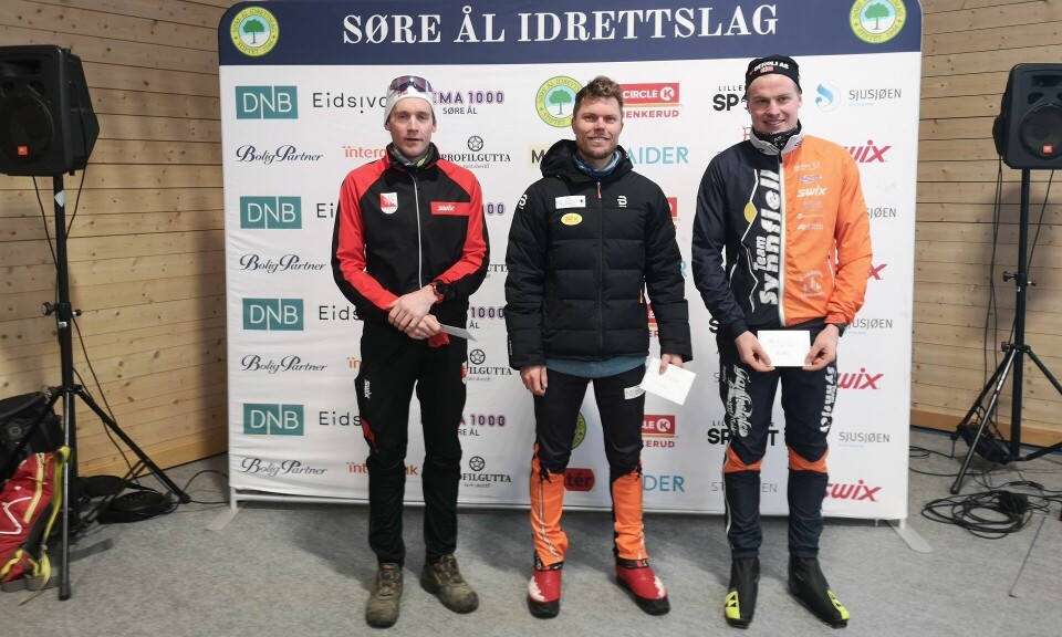 De tre beste i herreklassen på 43 km klassisk (fra v): Magnus Bleken, Haakon Holden og Jonas Bergli. (Foto: Rolf Bakken) De tre beste i herreklassen på 43 km klassisk (fra v): Magnus Bleken, Haakon Holden og Jonas Bergli. (Foto: Rolf Bakken)