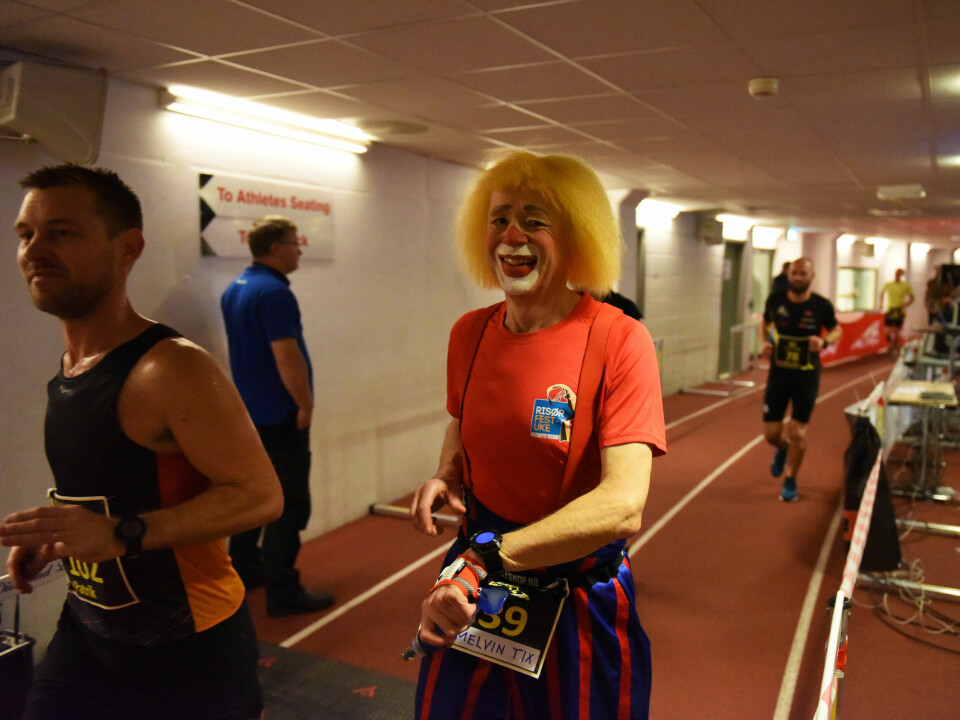 Taranger og Falk vant nok en gang NM 24-timers på Bislett Klovnen Melvin Tix.jpg