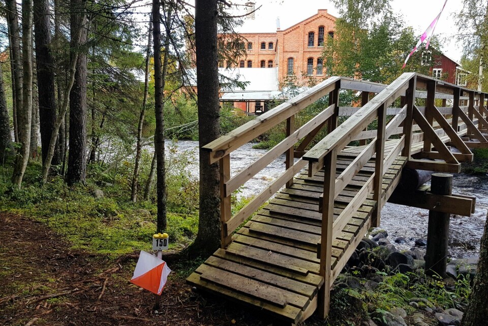 Siste post var lagt før brua over Svartelva. (Foto: Stein Arne Negård) Siste post var lagt før brua over Svartelva. (Foto: Stein Arne Negård)