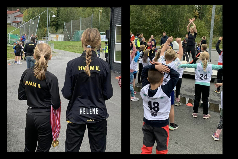 Det er Hvam IL som arrangerer Neskollen opp/ned. Her ser vi at det er klart til å gi ut medaljer i mål, samt fra oppvarmingen til barneløp. (Foto: arrangør) Det er Hvam IL som arrangerer Neskollen opp/ned. Her ser vi at det er klart til å gi ut medaljer i mål, samt fra oppvarmingen til barneløp. (Foto: arrangør)