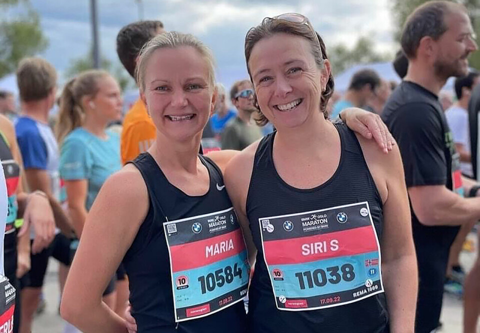 Maria Sørbø og Siri Slotterøy Johnsen klare til start. (Foto: Privat) Maria Sørbø og Siri Slotterøy Johnsen klare til start. (Foto: Privat)
