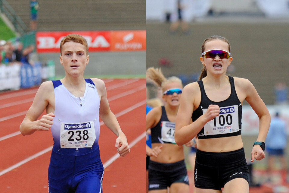 Sondre Haukanes og Amanda Rørvik vinner spurtene og UM-tittelen i 16-årsklassene. (Alle foto: Arne Dag Myking) Sondre Haukanes og Amanda Rørvik