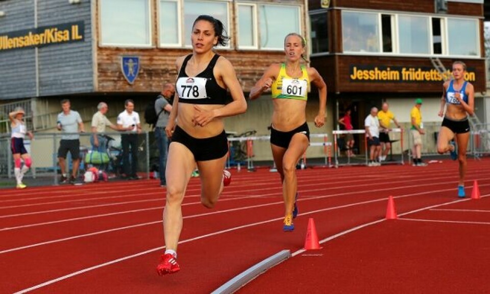 46 av 95 satte pers på UKIs 1500 meter elitestevne UKI-karusellen-2juni2016-800m-Trine-Mjaaland (640x383).jpg